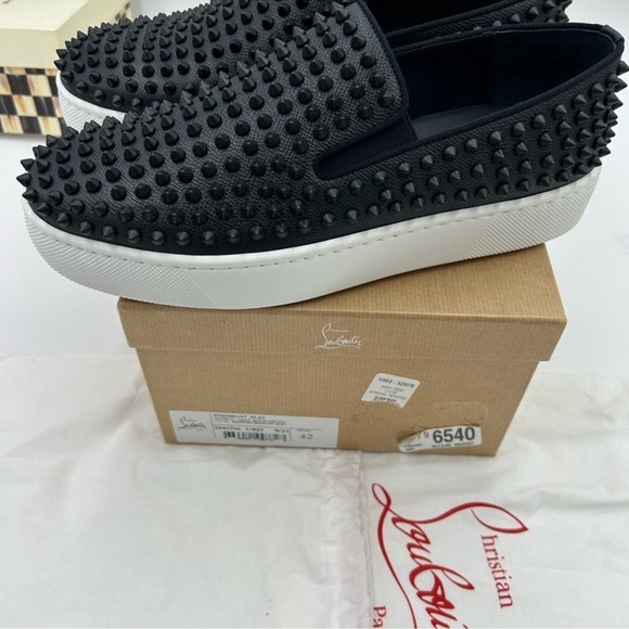 Men’s Christian Louboutin spike boat slip on sneakers size 42 made in Italy main image 5